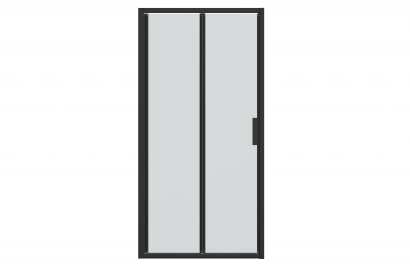 Душевая дверь складная 900*2000 Стекло 5мм easy clean BLACKLINE BD100.4121B bravat  - Вид №2
