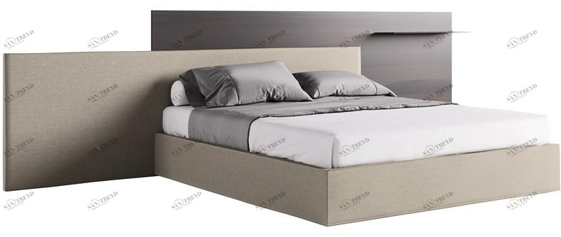 JESSE Двуспальная кровать из ткани с высоким изголовьем из дуба Mylove sun-id-1400430