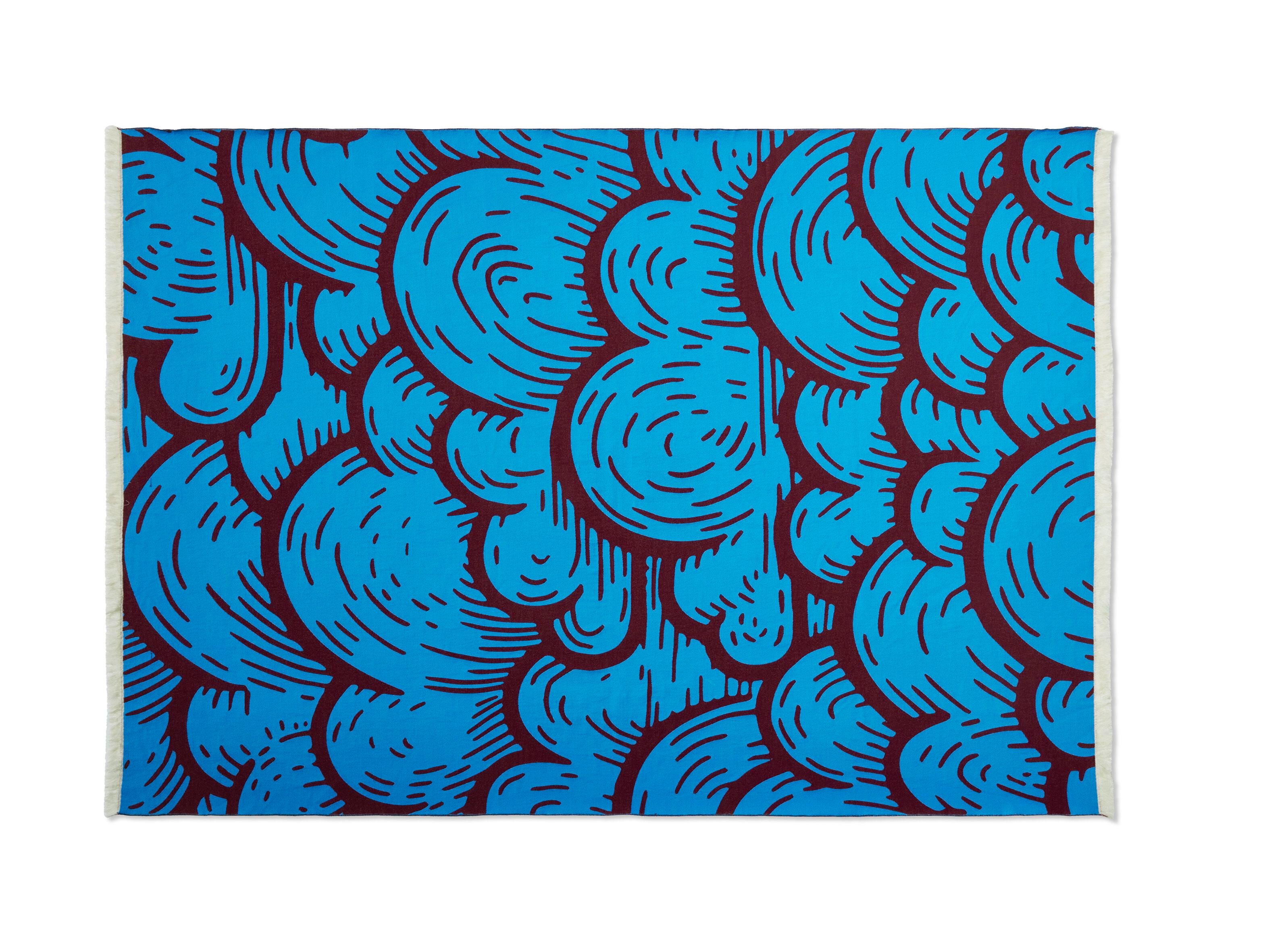 Плед с графическим рисунком из шерсти и хлопка CASSINA TONCLOUD ARCH-00079596