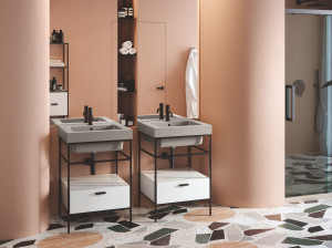 Меламиновая напольная раковина с ящиками