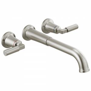 T5748-PNWL Накладка для наполнения ванны с двумя ручками для настенного монтажа Delta Faucet Bowery Полированный никель