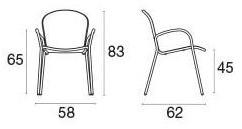 emu Садовый стул с подлокотниками из стали и ткани Ronda xs 458 - Вид №4