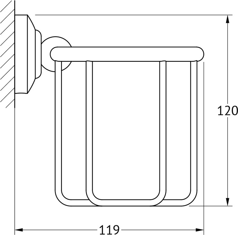 STI 323 Держатель для освежителя Treesseci 3SC Италия STILMAR MATTE GOLD - Вид №1