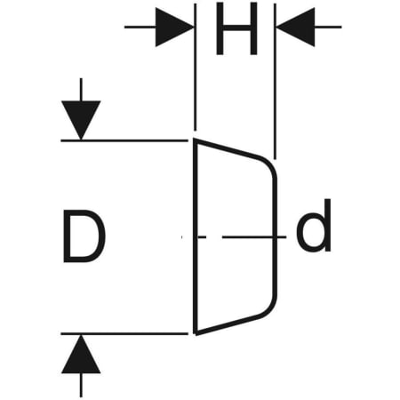 241.507.21.1 Стенная розетка Geberit, глубокая Geberit  - Вид №2