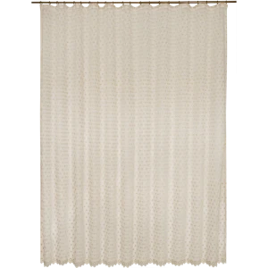 Тюль на ленте «Сетка», 300х270 см, мотивы, цвет бежевый