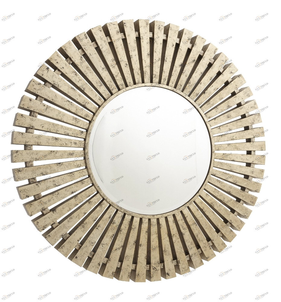 Зеркало-солнце большое бежевое Harbin PUSHA ДИЗАЙНЕРСКИЕ 062676 Латунь 