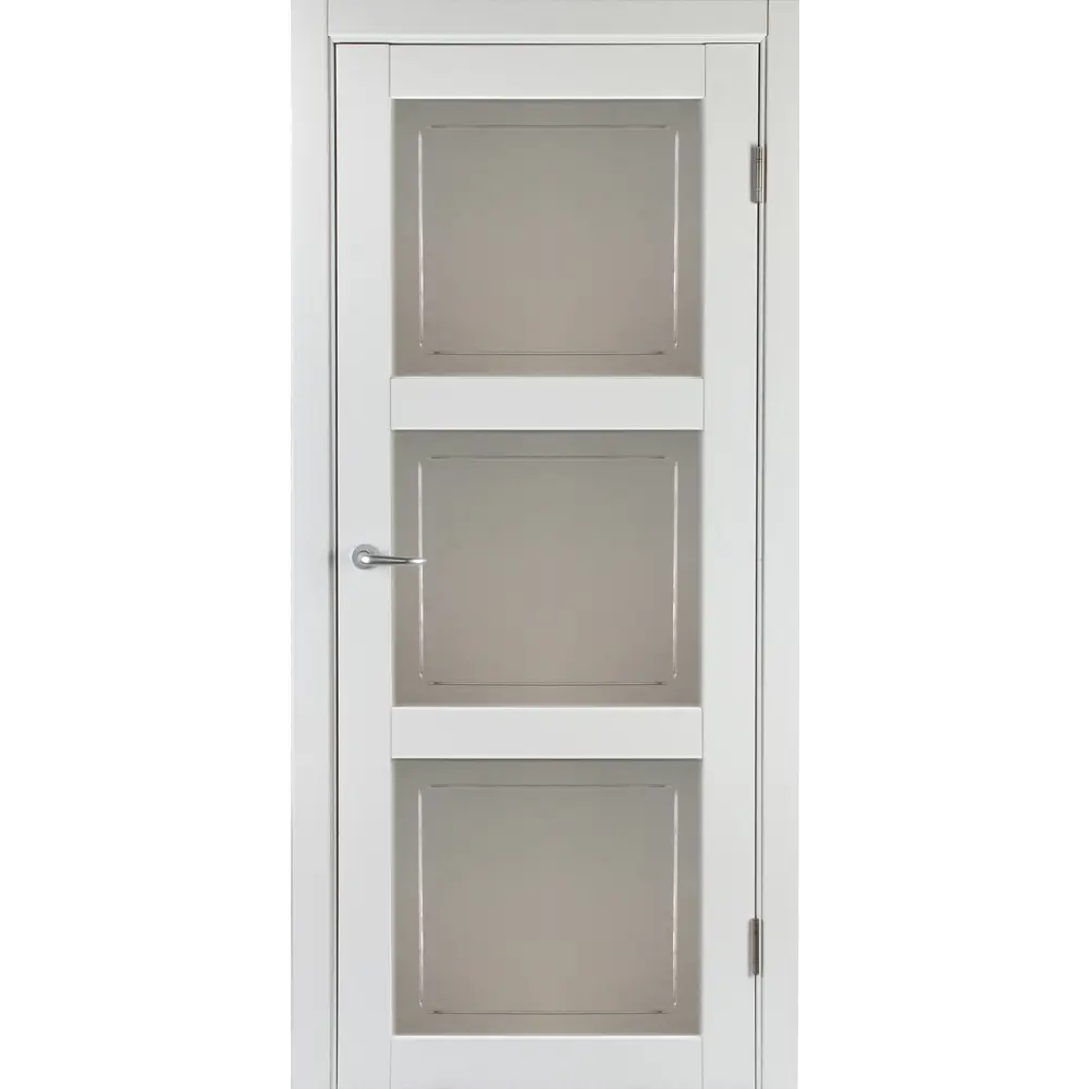 Дверь межкомнатная со стеклом Адажио 70x200 см Hardflex белый с замком и петлями 88287692 STLM-2120509 МАРИО РИОЛИ  - Вид №1