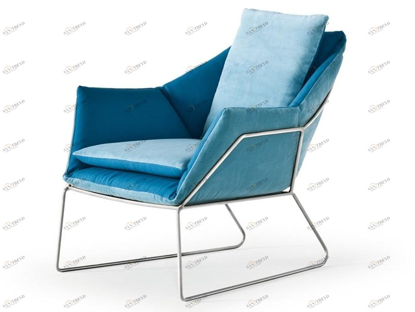 Saba Italia Кресло на санках из ткани с подлокотниками New york sun-id-1448737