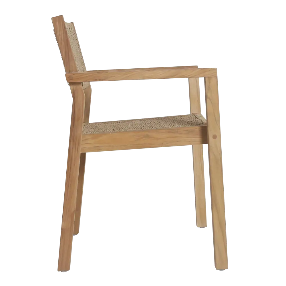 Кресло садовое Ribeira плетеное 57x55x84 см тик NATERIAL STLM-2120923 - Вид №2