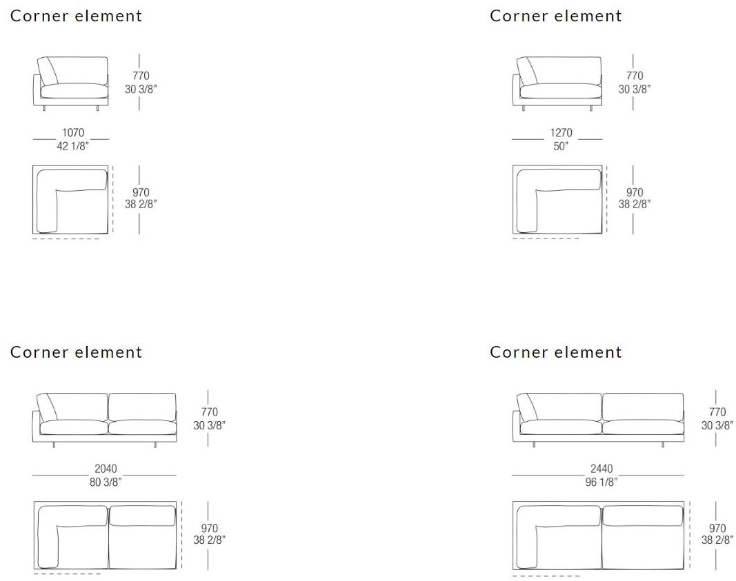 MisuraEmme Диван из ткани с полкой для журналов Misuraemme sun-id-1374520 - Вид №16