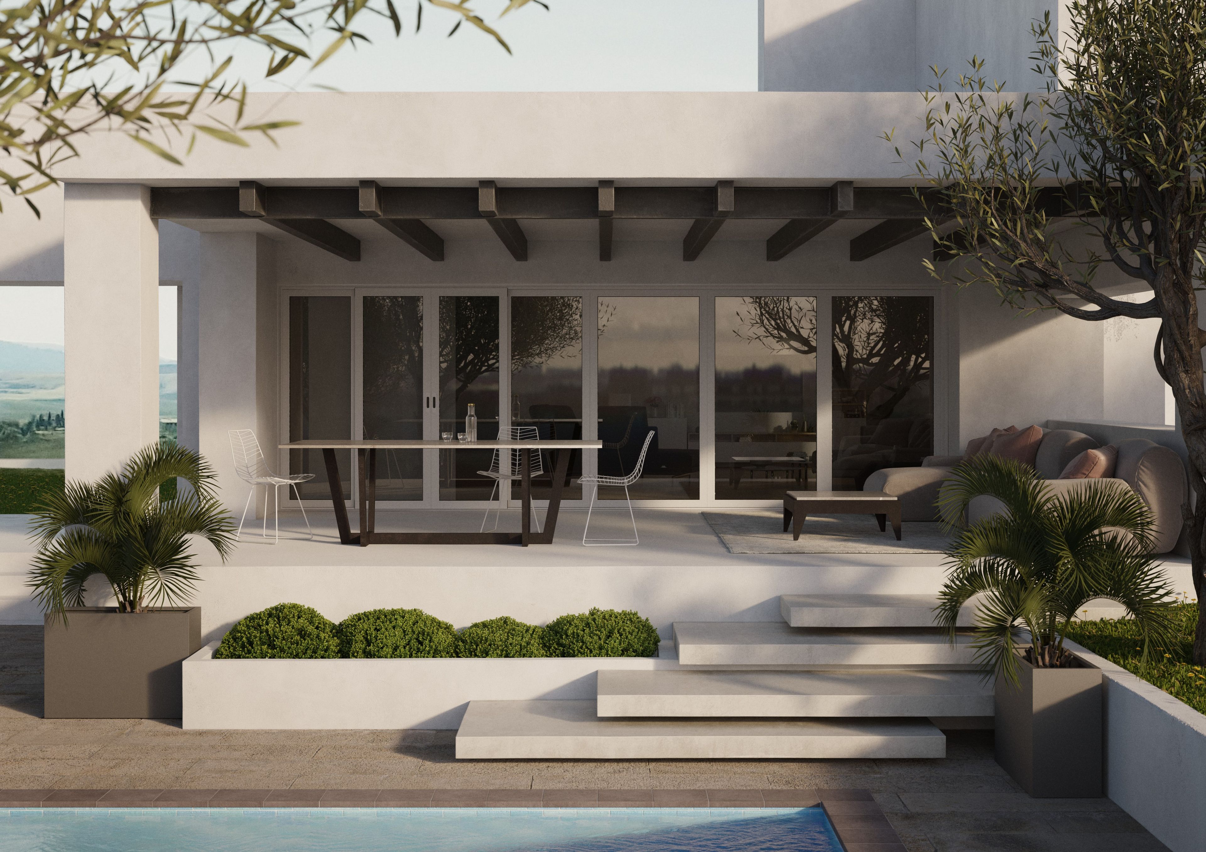 Стол со стальным основанием ORO NERO Collection Low ARCH-00110424 - Вид №2