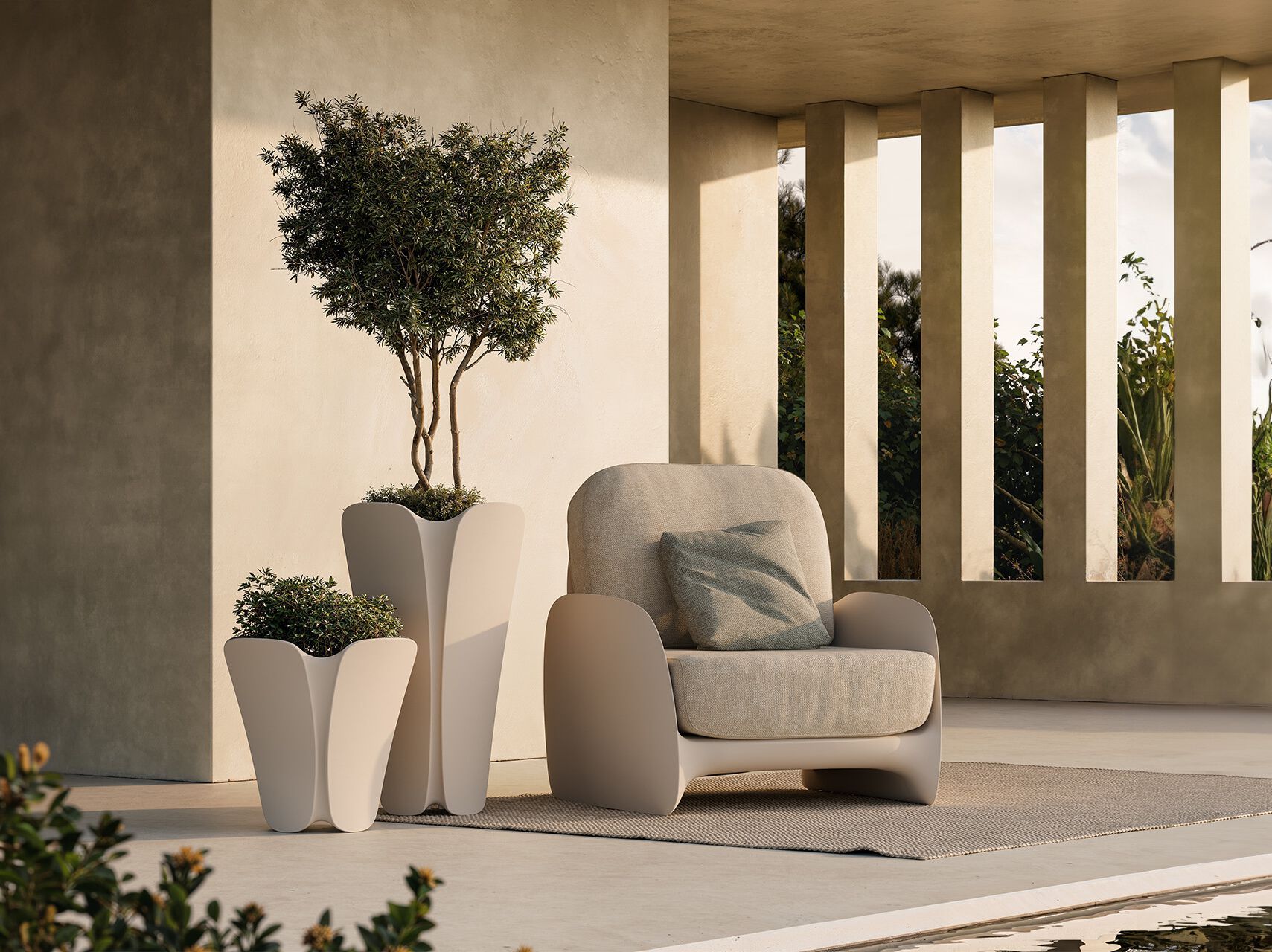 Высокий яркий садовый горшок Vondom Pezzettina ARCH-00118217 - Вид №2