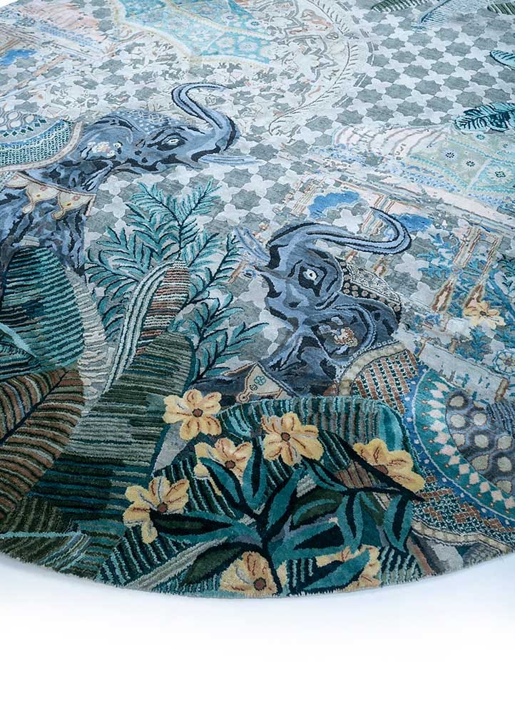 Круглый шерстяной ковер ручной работы Jaipur Rugs Inde Rose - Переплетение природы и наследия ARCH-00118170 - Вид №3