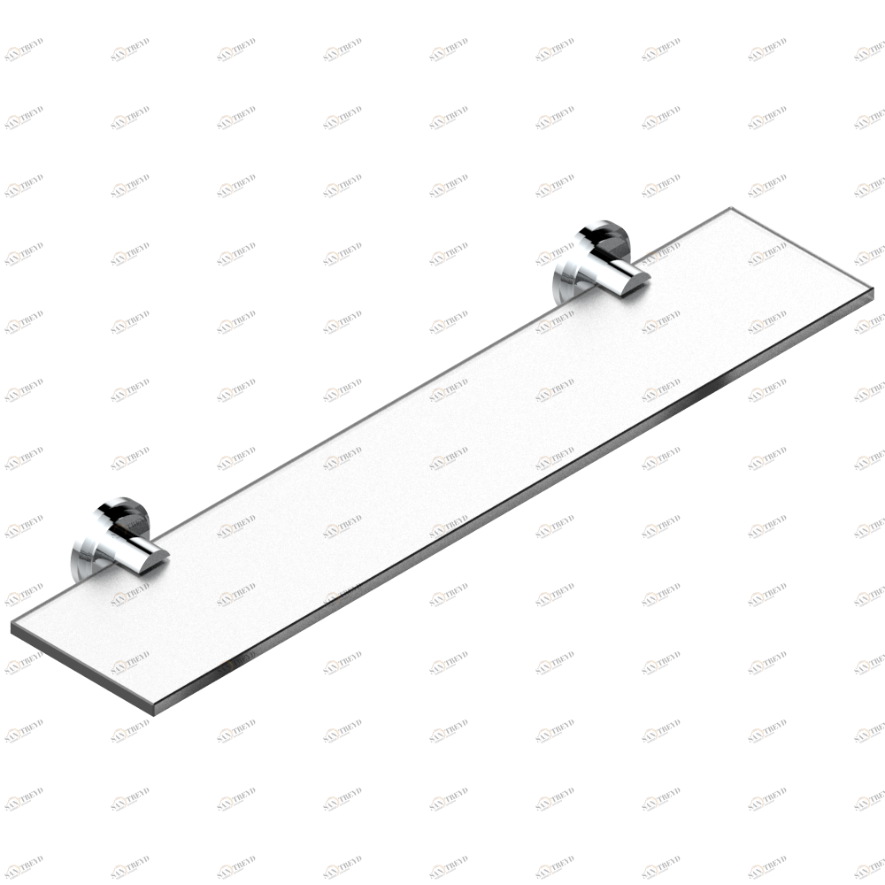 G2J-564 Полка стеклянная 60 cм с кронштейнами Thg-paris Faubourg - белый фарфор - с рукоятками Хром G2J-564 CAT.A