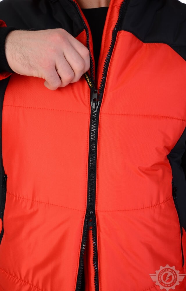 69382 Куртка "Тайгер" зимняя красно-черная  Зимняя спецодежда  размер 56-58/170-176  - Вид №10