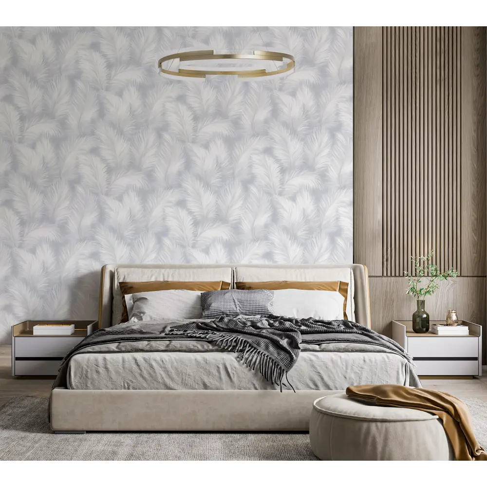 WALLSECRET Flamingo - флизелиновые обои с рисунком пера в стиле кантри 89395585 STLM-1576263 - Вид №4