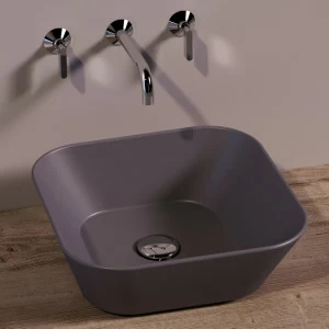 WA03ANTRACITEMATT Накладная раковина на столешницу  квадратная Simas