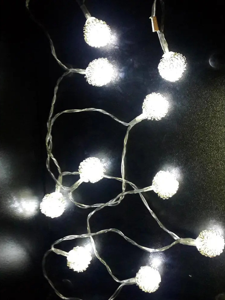 93869415 Электрогирлянда внутренняя Morozco Нить 13.5м 10LED белая Э241006 STLM-0956102