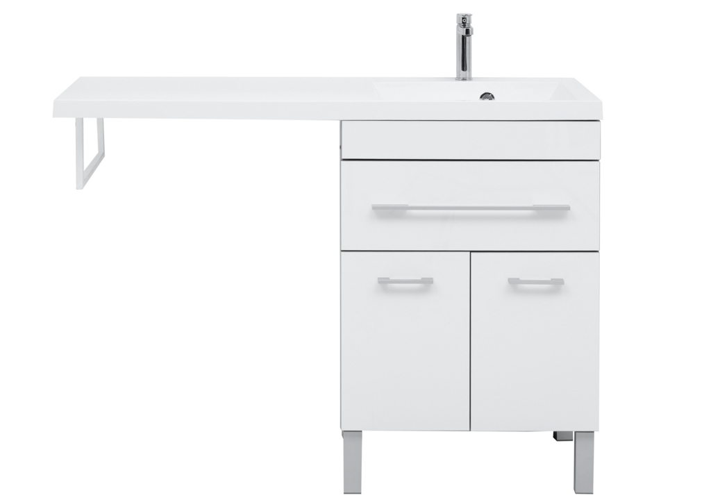 Тумба с раковиной Aquanet Верона 120 R белый (напольная, 1 ящик, 2 дверцы) 0018250700239568 - Вид №6