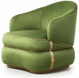 Turri Бархатное кресло с подлокотниками