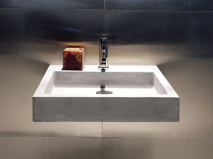 Бетонный квадратный подвесной умывальник