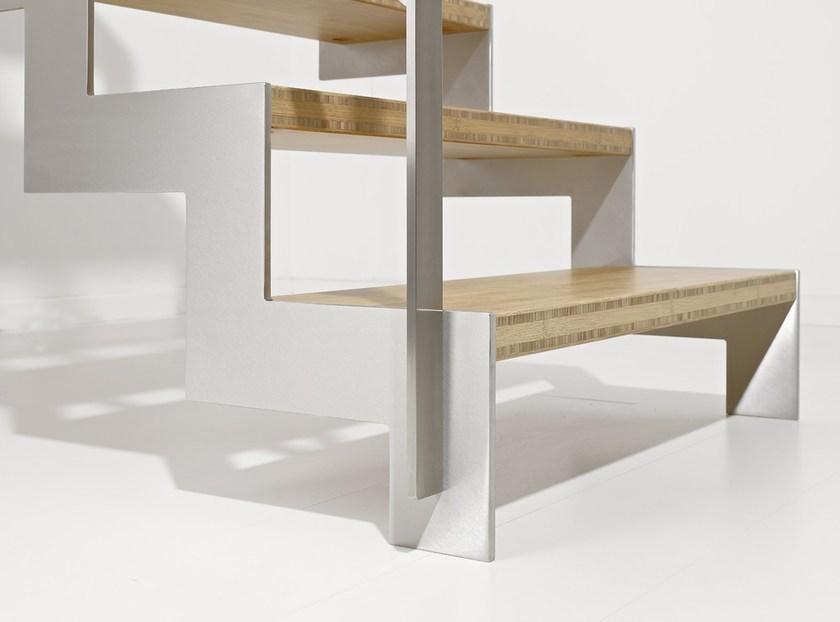 Fontanot П-образная открытая лестница из стали и дерева Lafont sun-id-1441708 - Вид №5