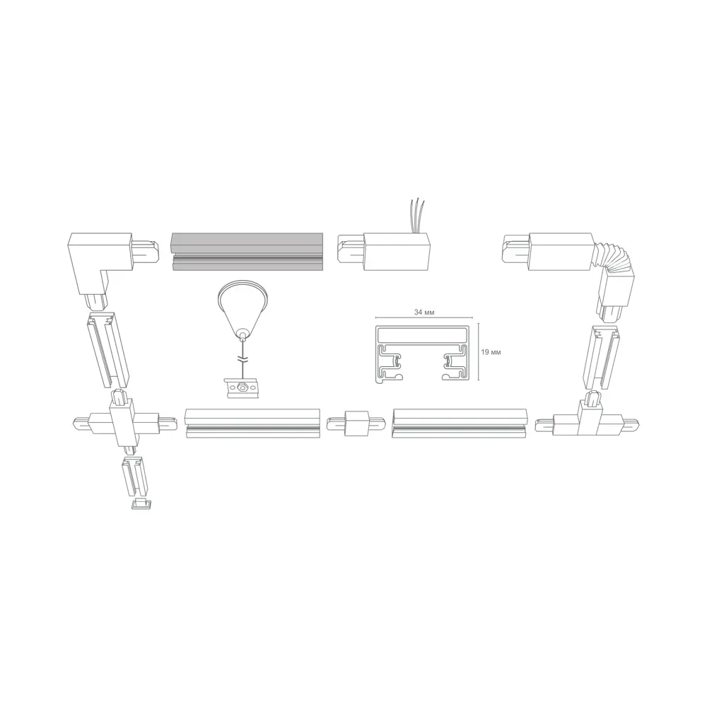 Трековый шинопровод Wolta WTL-TR1/01B 1 м, цвет черный STLM-2125676 - Вид №7