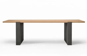 Cimento Прямоугольный стол из цемента и дерева Accademia