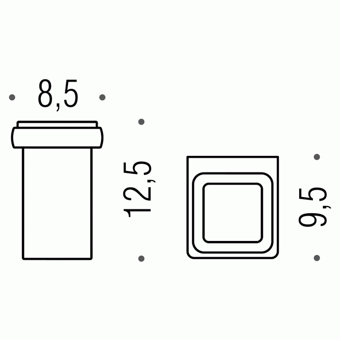 B6202 Стакан настенный (хром) COLOMBO LULU Colombo Design - Вид №2