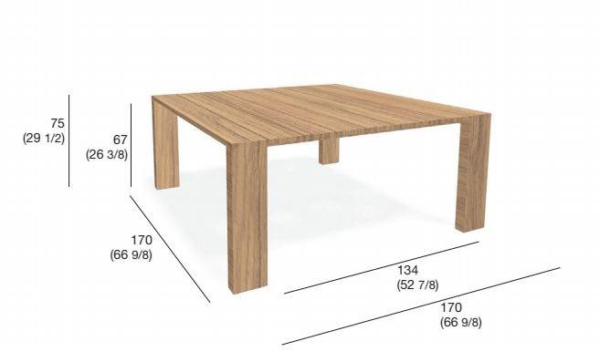 RODA Садовый стол из тикового дерева Pier sun-id-1453236 - Вид №3