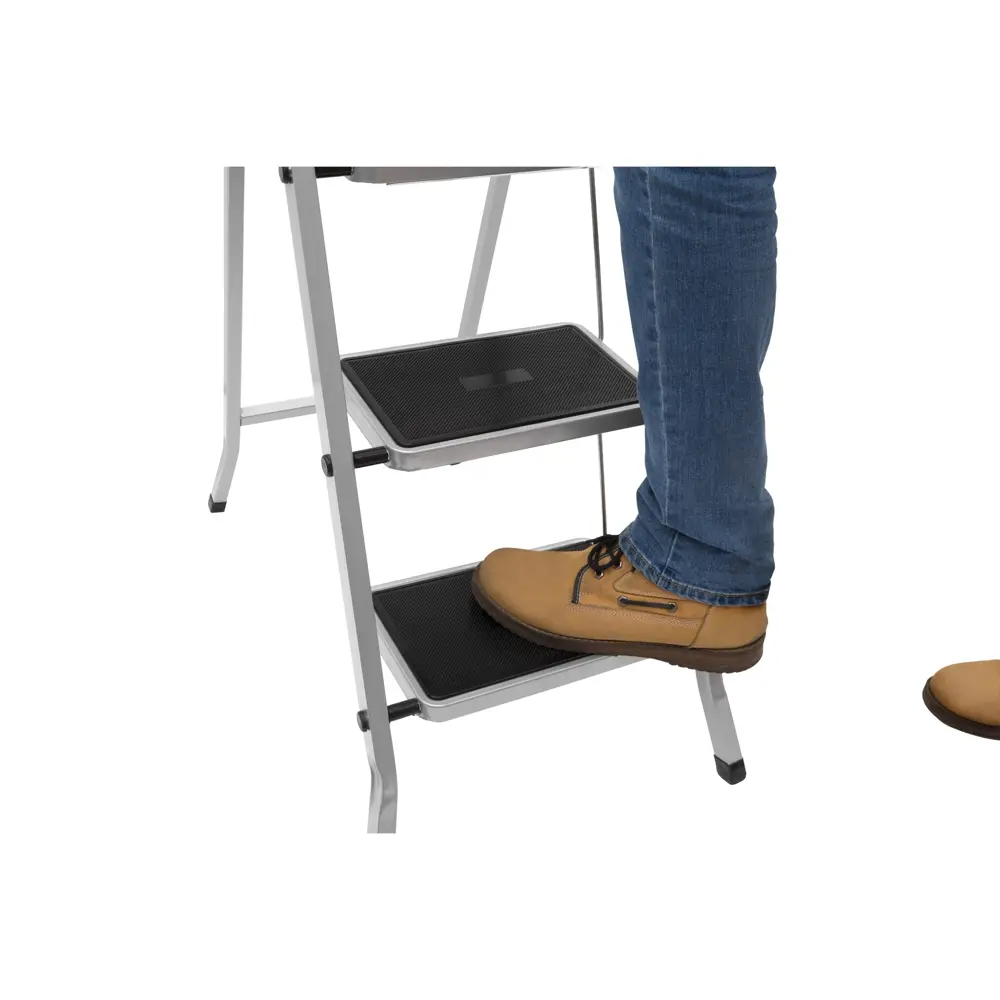 Стремянка стальная Zalger с резиновым ковриком 3 ступени STLM-2028200 - Вид №10