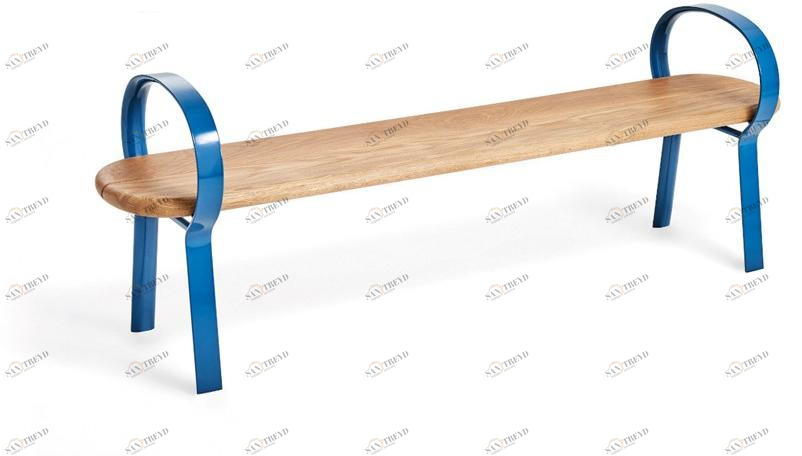 VESTRE Деревянная скамья без спинки в современном стиле с подлокотниками Folk sun-id-1505357