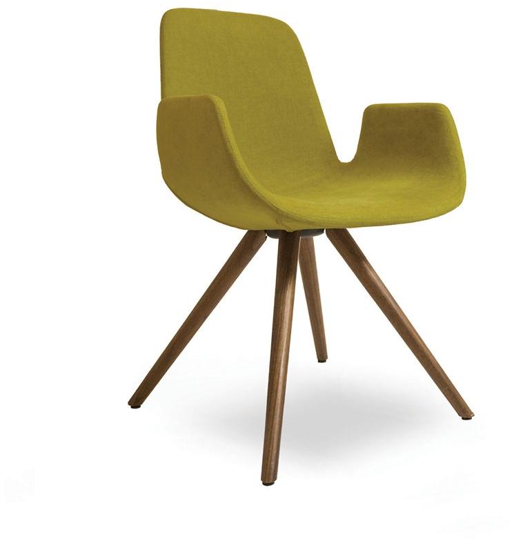 Tonon Мягкое кресло с подлокотниками на деревянных ножках Step 904.l4 - Вид №2