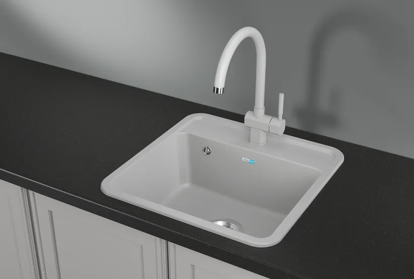 5001, БЕЛЫЙ, кухонная мойка, СтандАРТ кварц GRANULA Standart 5001-ST35