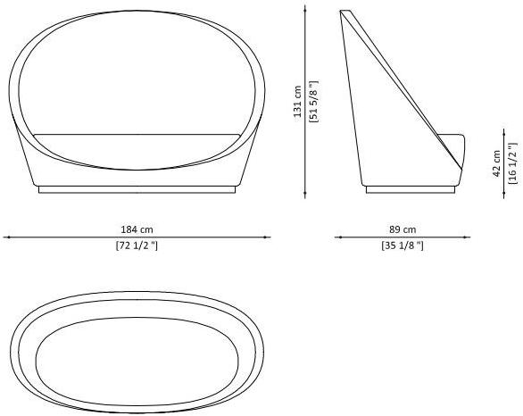 Paolo Castelli Изогнутый диван из ткани sun-id-1453581 - Вид №2