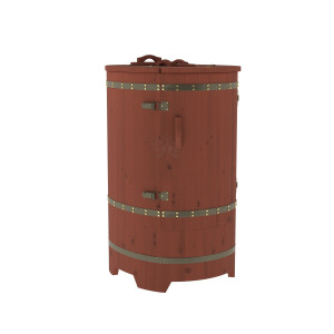 1646 Фитобочка прямая "Стандарт" спелая вишня, покрытие тиковым маслом, фурнитура 409 Alyarus