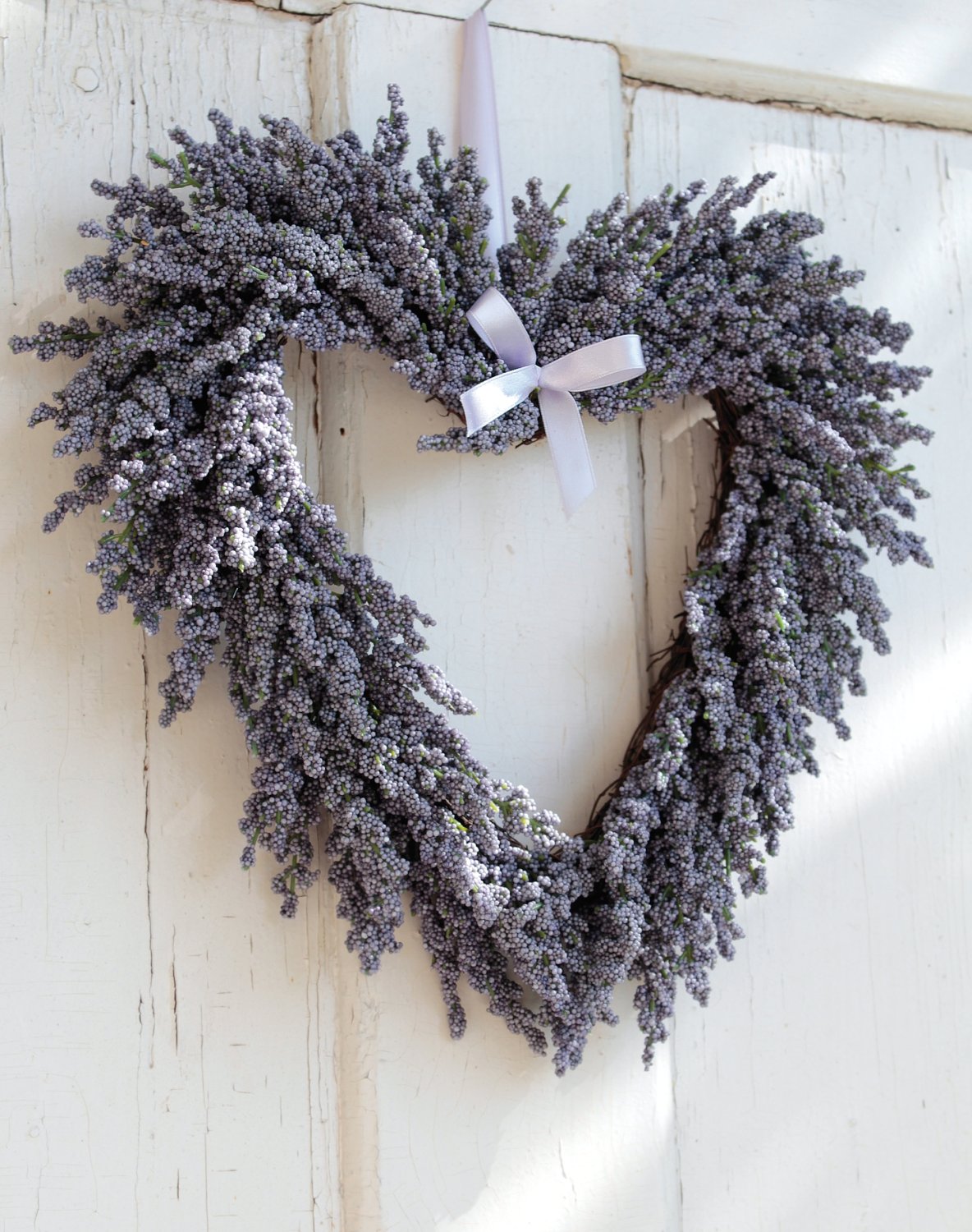 2925 225 a3 Сердце из искусственной лаванды, Ø 33 см, бледно-лиловое H-andreas  - Вид №6