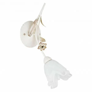 Бра со стеклянным плафоном белое Lena 10510 ALFA ФЛОРИСТИКА 00-3928258 Белый