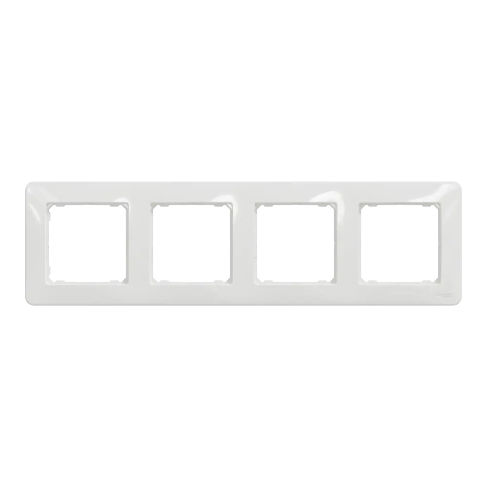 Рамка для розеток и выключателей Systeme Electric Sedna Design 4 поста, цвет белый STLM-2091553