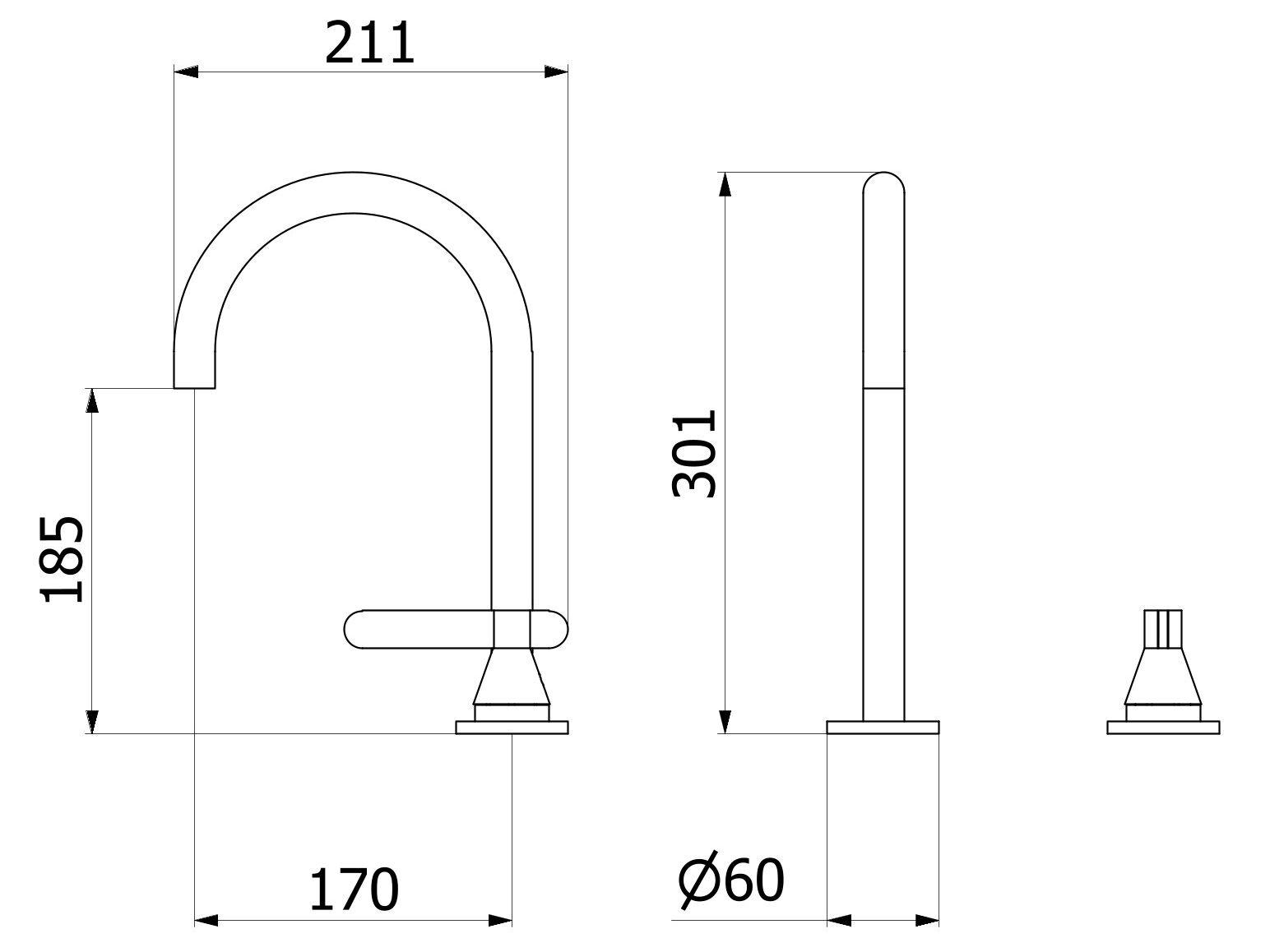 Смеситель для раковины с 2 отверстиями IB Soho ARCH-00027938 - Вид №6