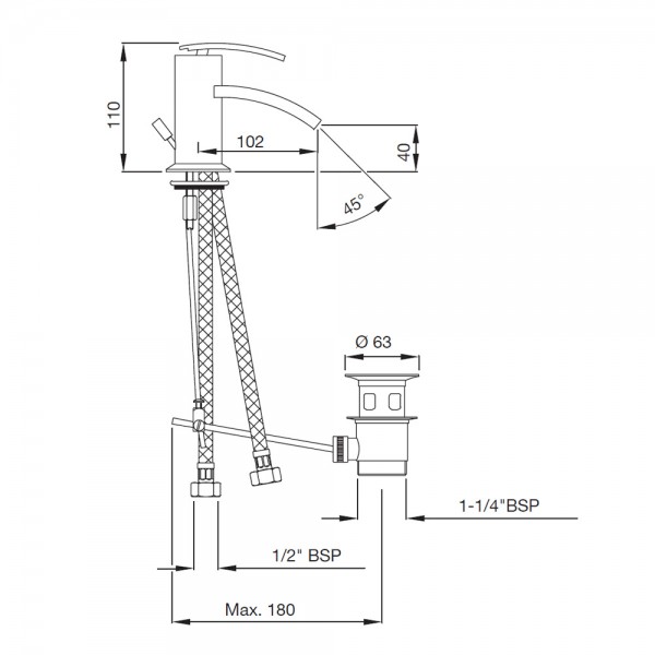 SIG-WHM-41213B Смеситель для биде Artize Signac Матовый белый  - Вид №1