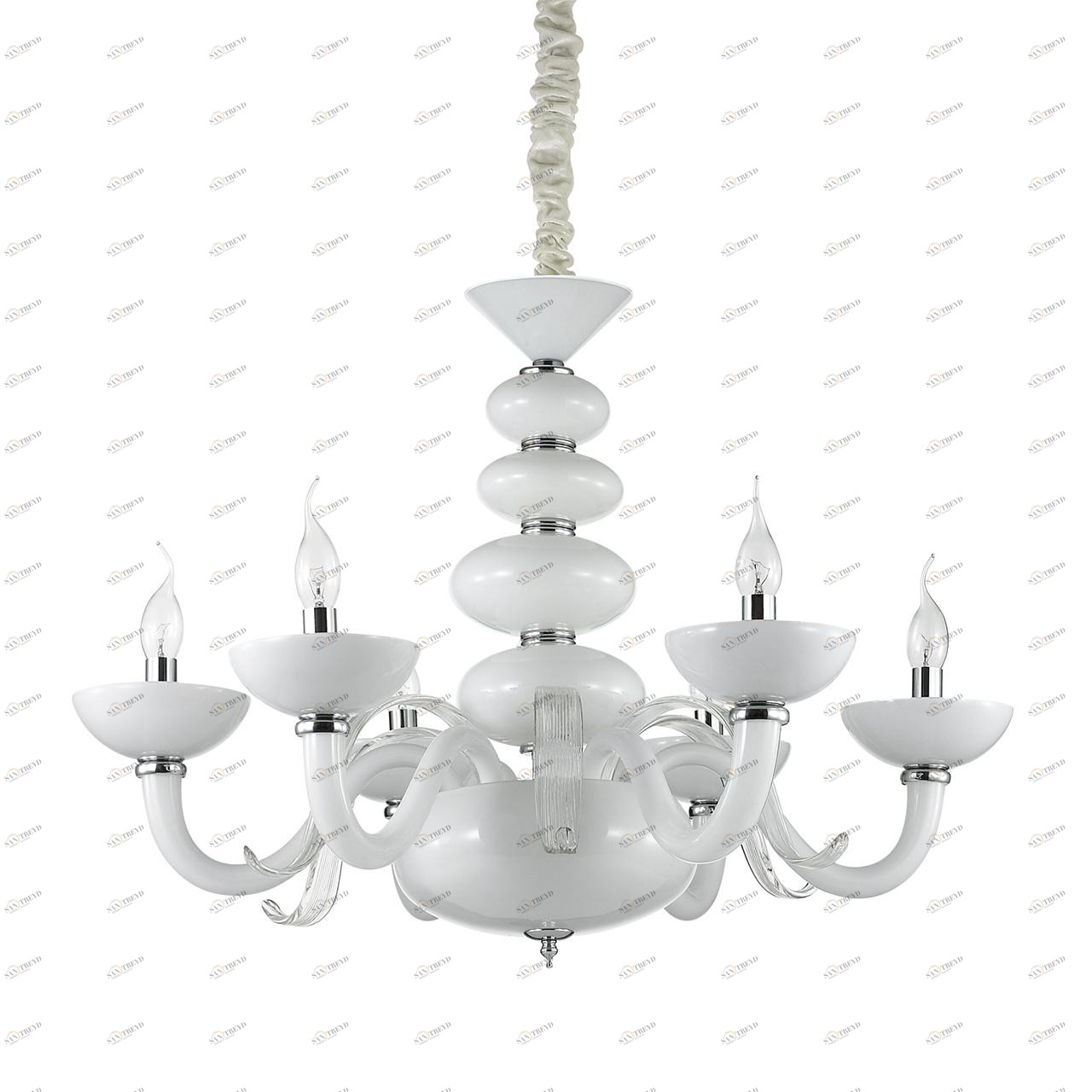 Подвесная люстра Ideal Lux Praga SP6 IDEAL LUX ДИЗАЙНЕРСКИЕ, PRAGA 108356 Белый 