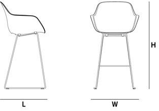 Extremis Табурет салазки со спинкой и подставкой для ног sun-id-1369540 - Вид №3