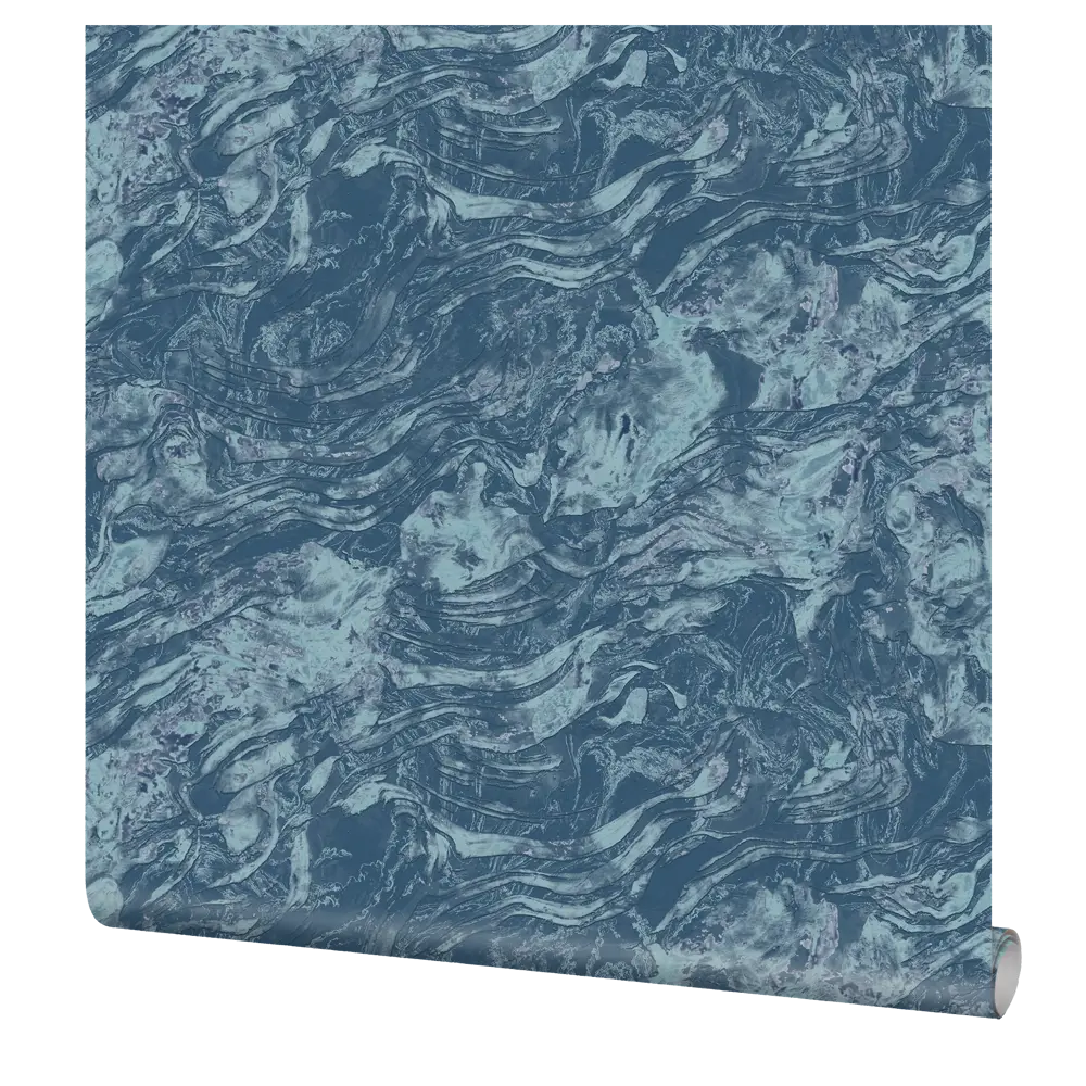 ELYSIUM Тиамат - флизелиновые обои синего цвета с абстрактным рисунком 89402913 STLM-1575456