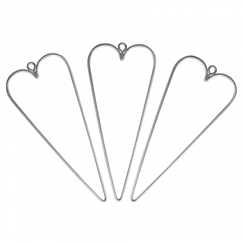 24083000 Заготовка для декорирования Проволочная основа для декорирования "Сердце вытянутое", 12х5 см, упаковка 3 шт Rayher 