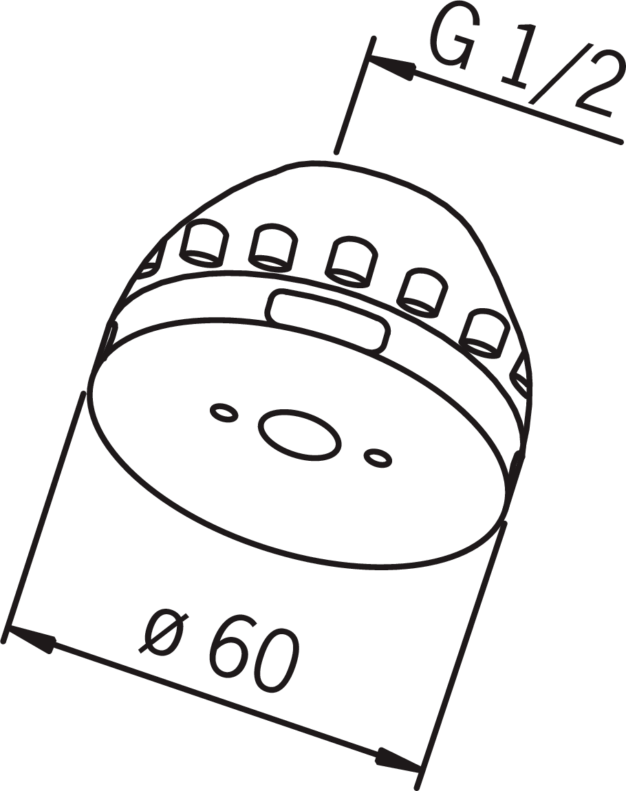 Oras 232002 Сеточная головка душа 232002  Хром  - Вид №2