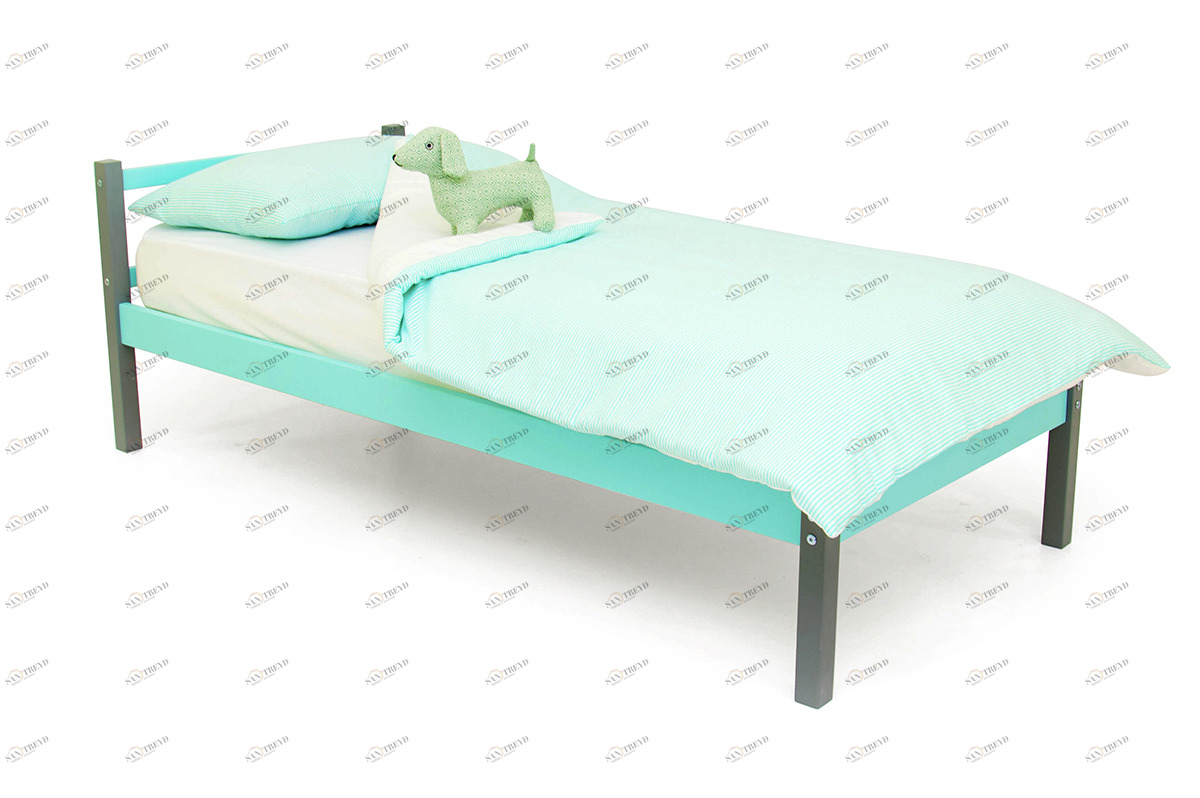 Детская кровать Svogen classic графит, мятная БЕЛЬМАРКО  326811 Голубой;серый Santreyd 