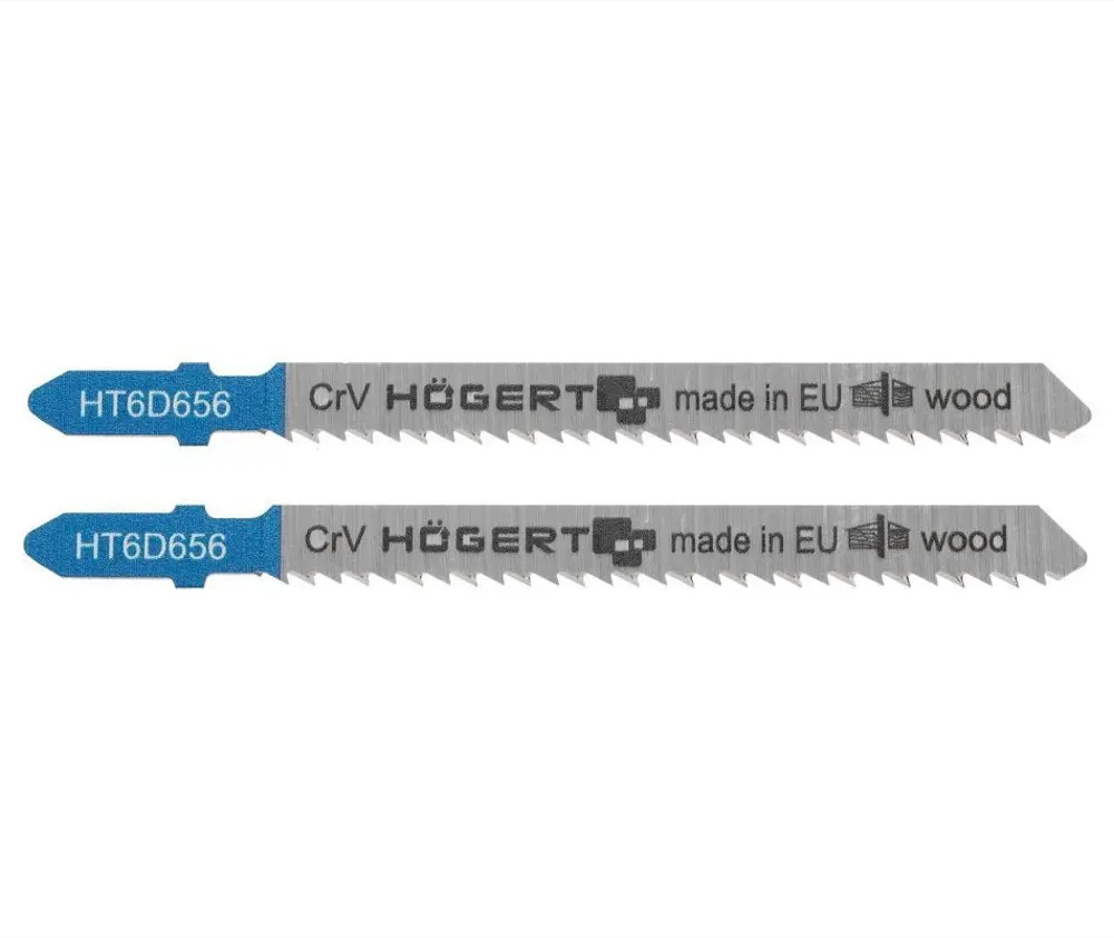 91088334 Пилка для электролобзика по дереву Hoegert Technik HT6D656-2 чистый рез 2 шт STLM-0844662