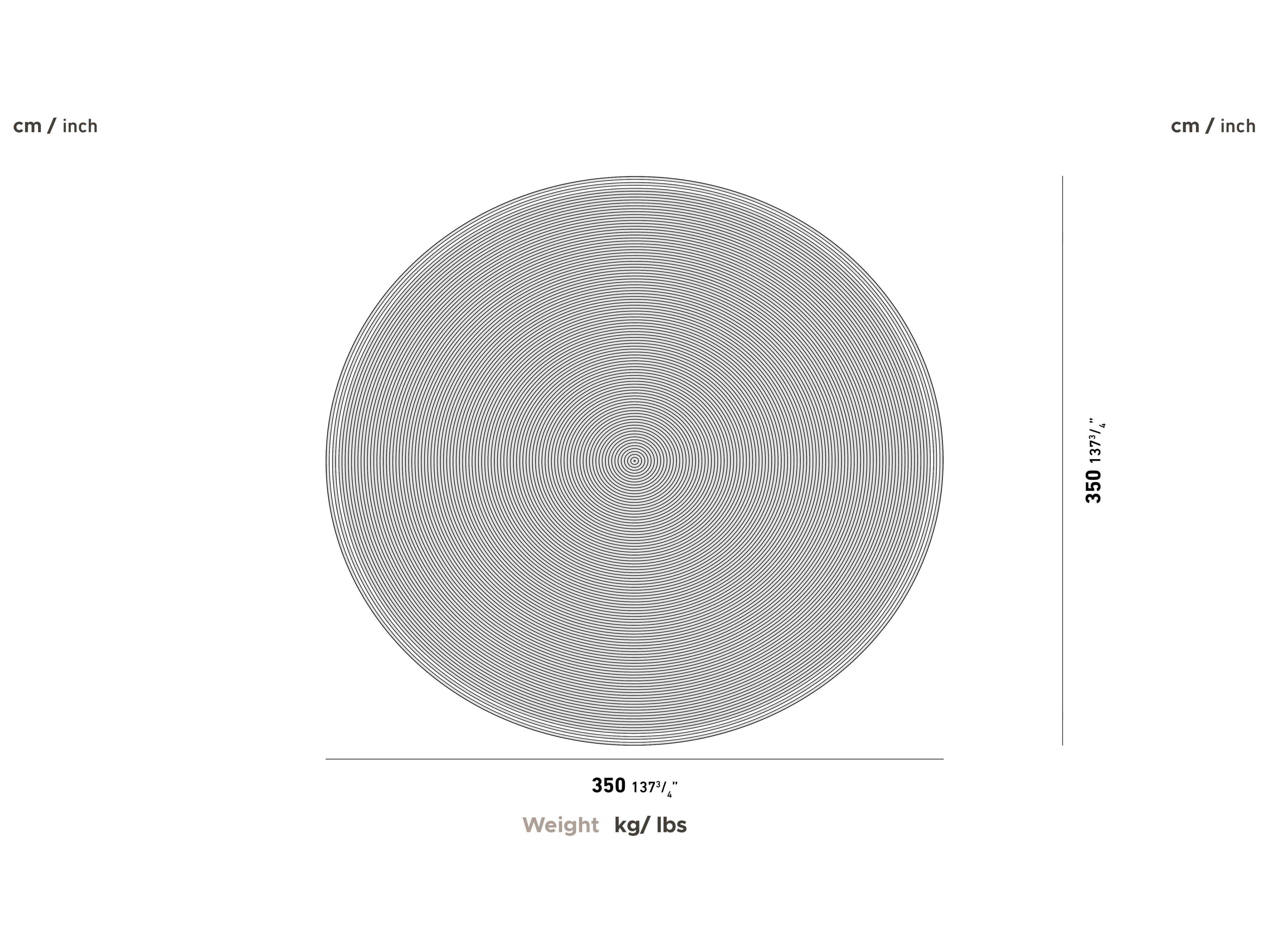 Открытый круглый сплошной цвет ковер YAAZ Yunn ARCH-00100369 - Вид №10