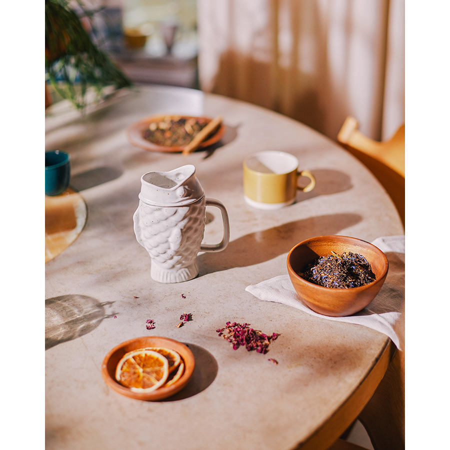 DYTAIMUCR Чашка с емкостью для заваривания taiyaki cream Doiy  - Вид №1